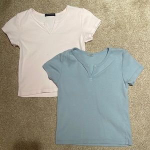 Brandy Melville V-notch shirts XS/S